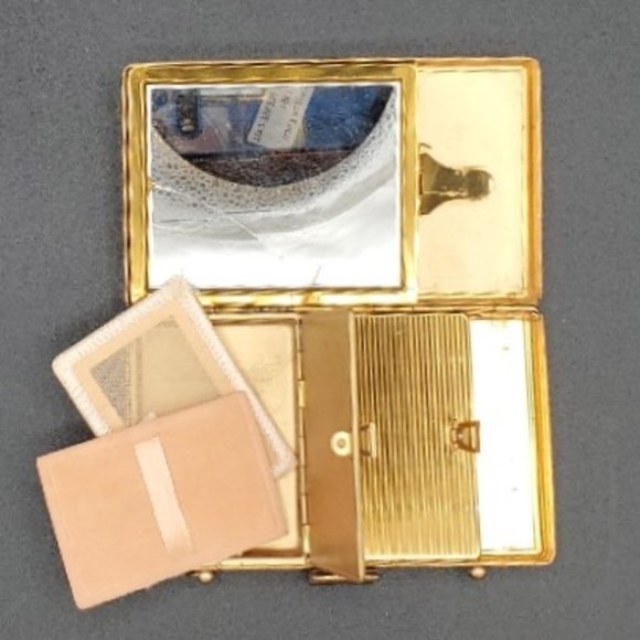 Vintage 2 Sided Mother of Pearl Make Up - Cigarette Case - Picture 5 of 7